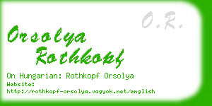orsolya rothkopf business card